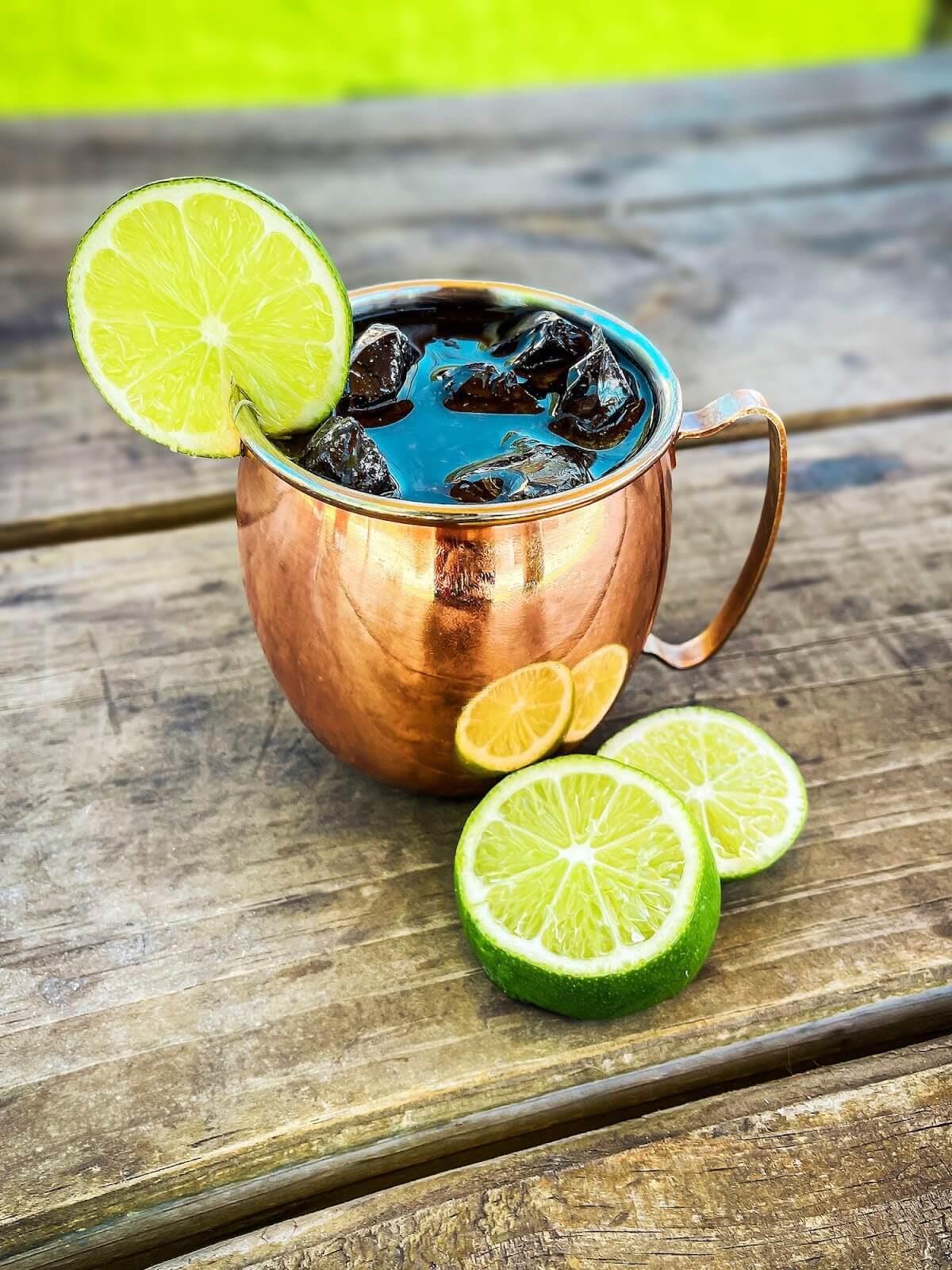 Mango Mule in a copper mug.