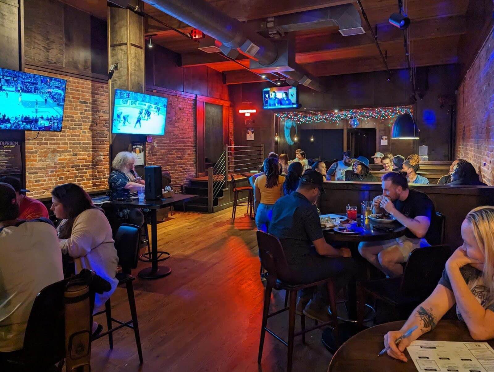 People playing trivia at Blackhorse Pub & Brewery.